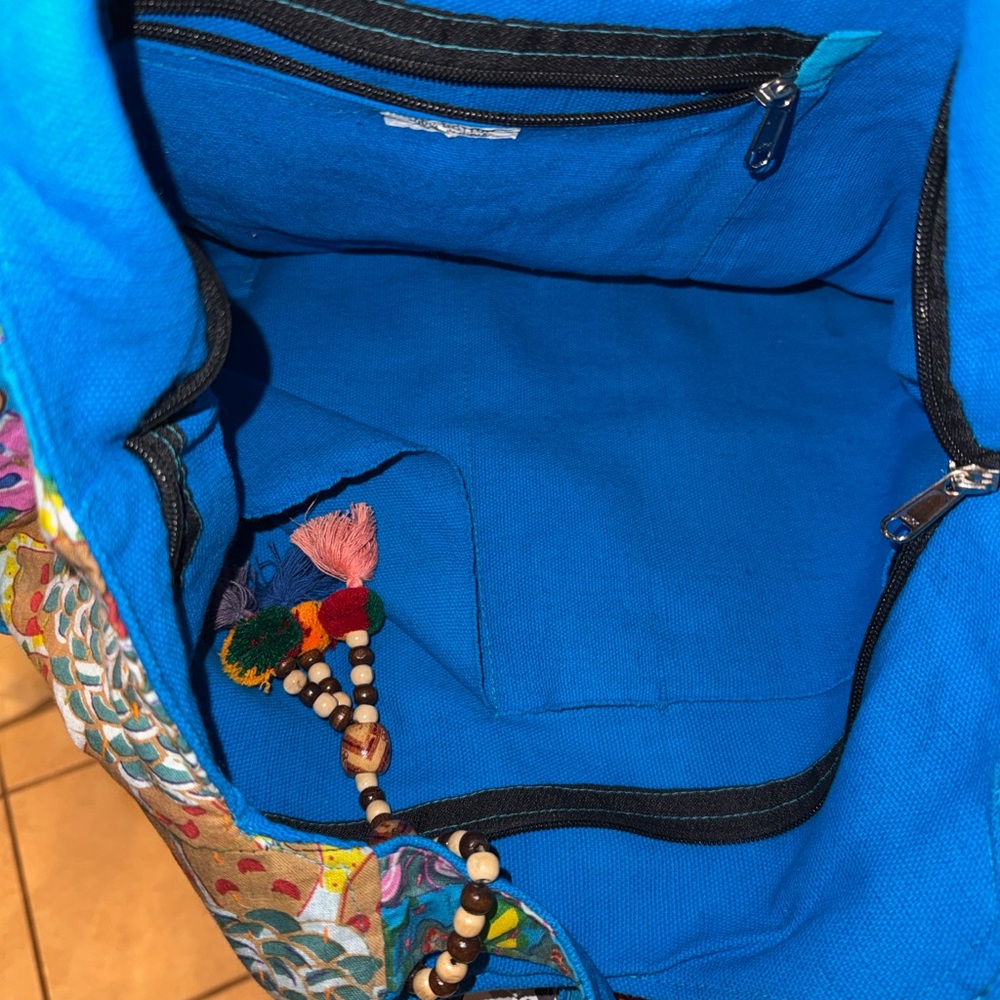 Colorful Patchwork Tote Bag - Picture 3 of 3